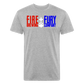 Fire + Fury RWB Simple F Cotton/Poly T-Shirt by Next Level - heather gray