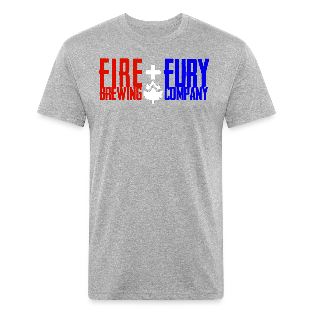 Fire + Fury RWB Simple F Cotton/Poly T-Shirt by Next Level - heather gray