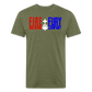 Fire + Fury RWB Simple F Cotton/Poly T-Shirt by Next Level - heather military green
