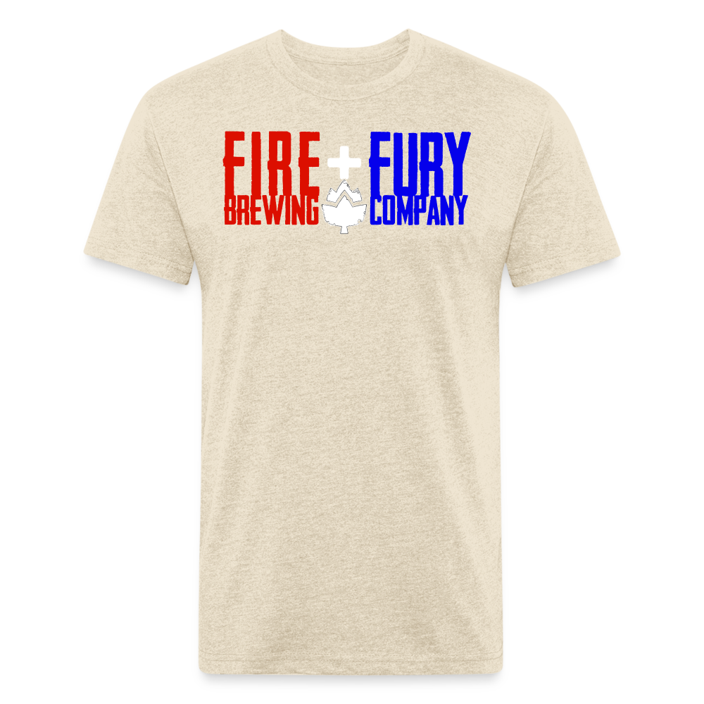 Fire + Fury RWB Simple F Cotton/Poly T-Shirt by Next Level - heather cream