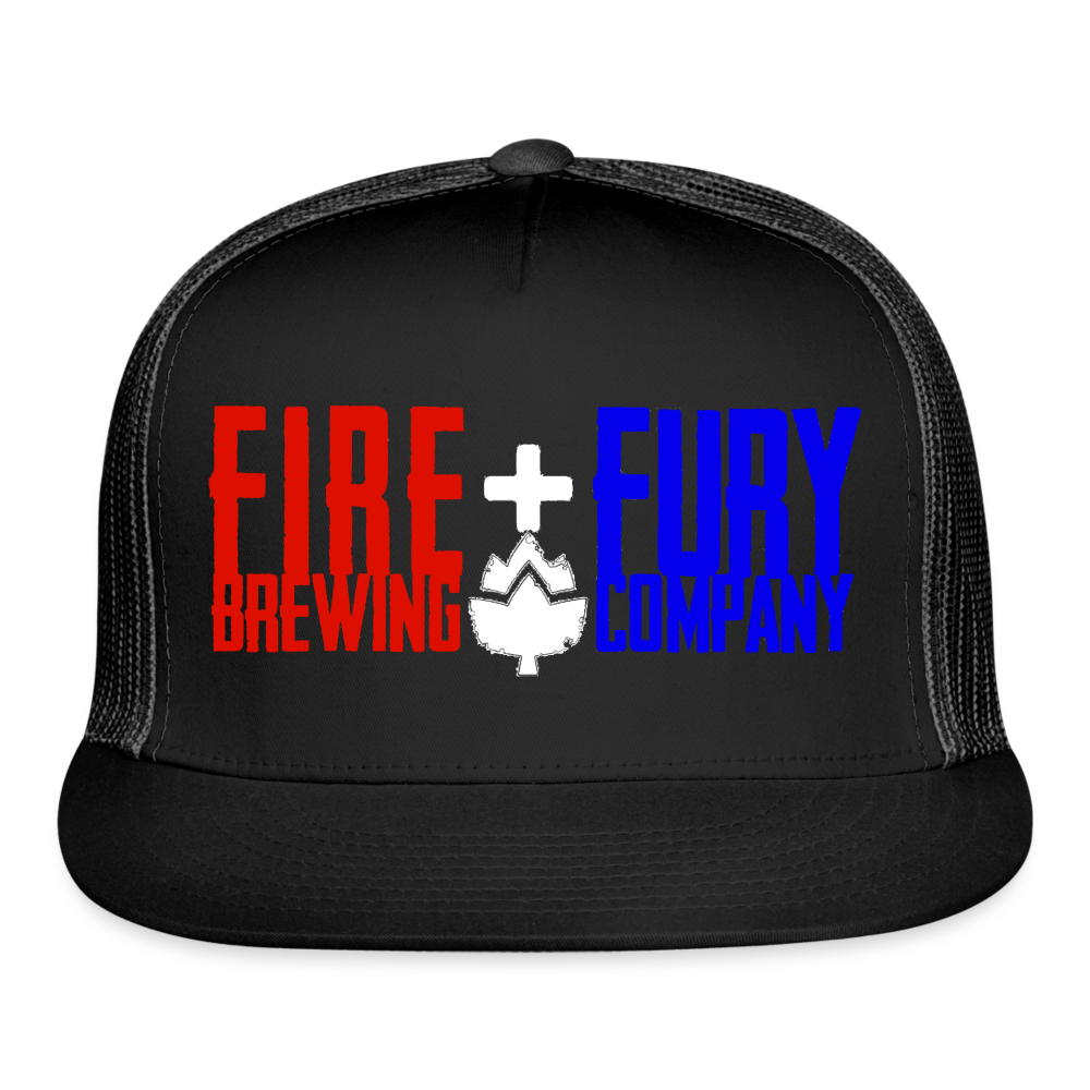 Fire + Fury Trucker Cap - black/black