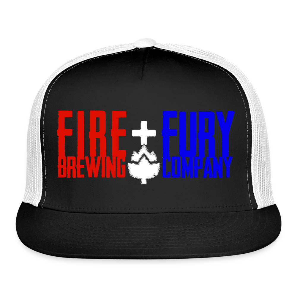 Fire + Fury Trucker Cap - black/white