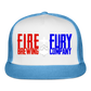 Fire + Fury Trucker Cap - white/blue