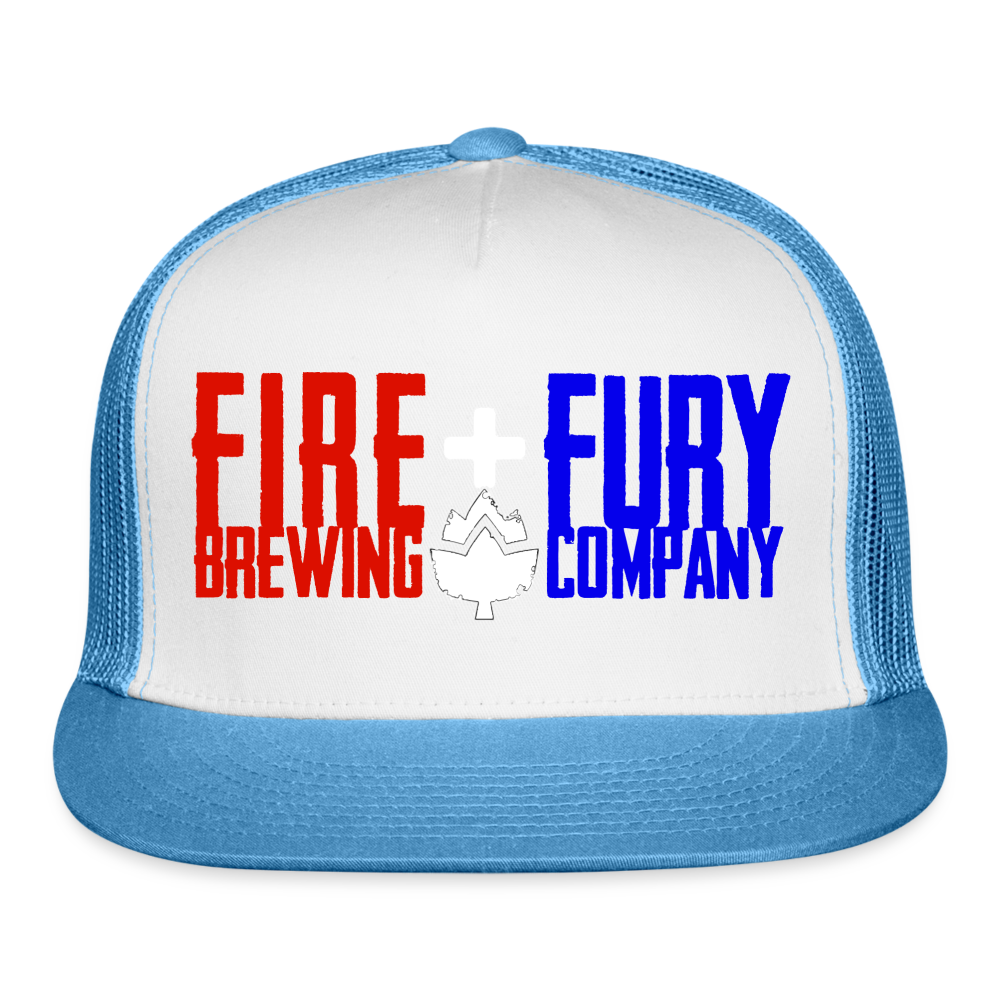 Fire + Fury Trucker Cap - white/blue