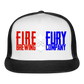 Fire + Fury Trucker Cap - white/black