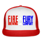 Fire + Fury Trucker Cap - white/red