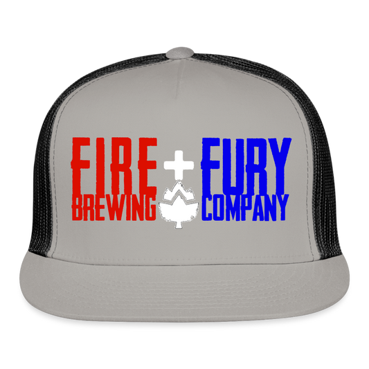 Fire + Fury Trucker Cap - gray/black