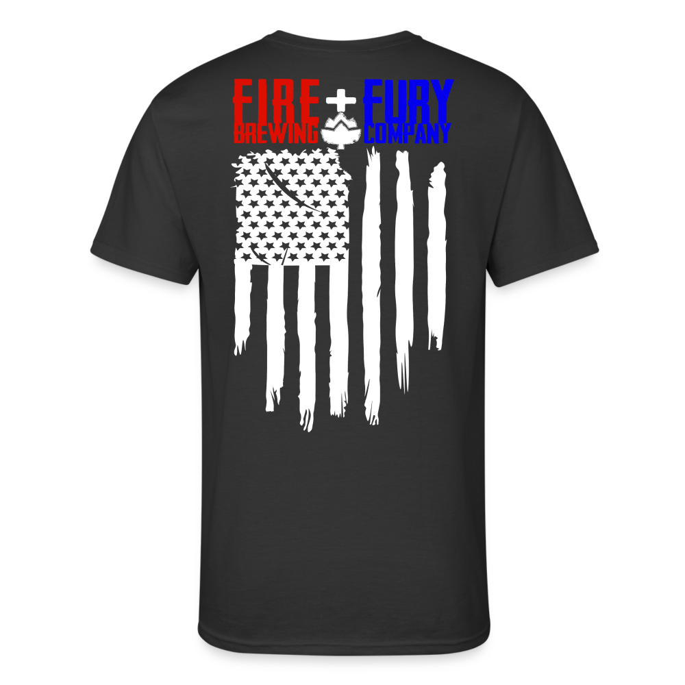 Fire + Fury RWB Wd Men’s 50/50 T-Shirt - black