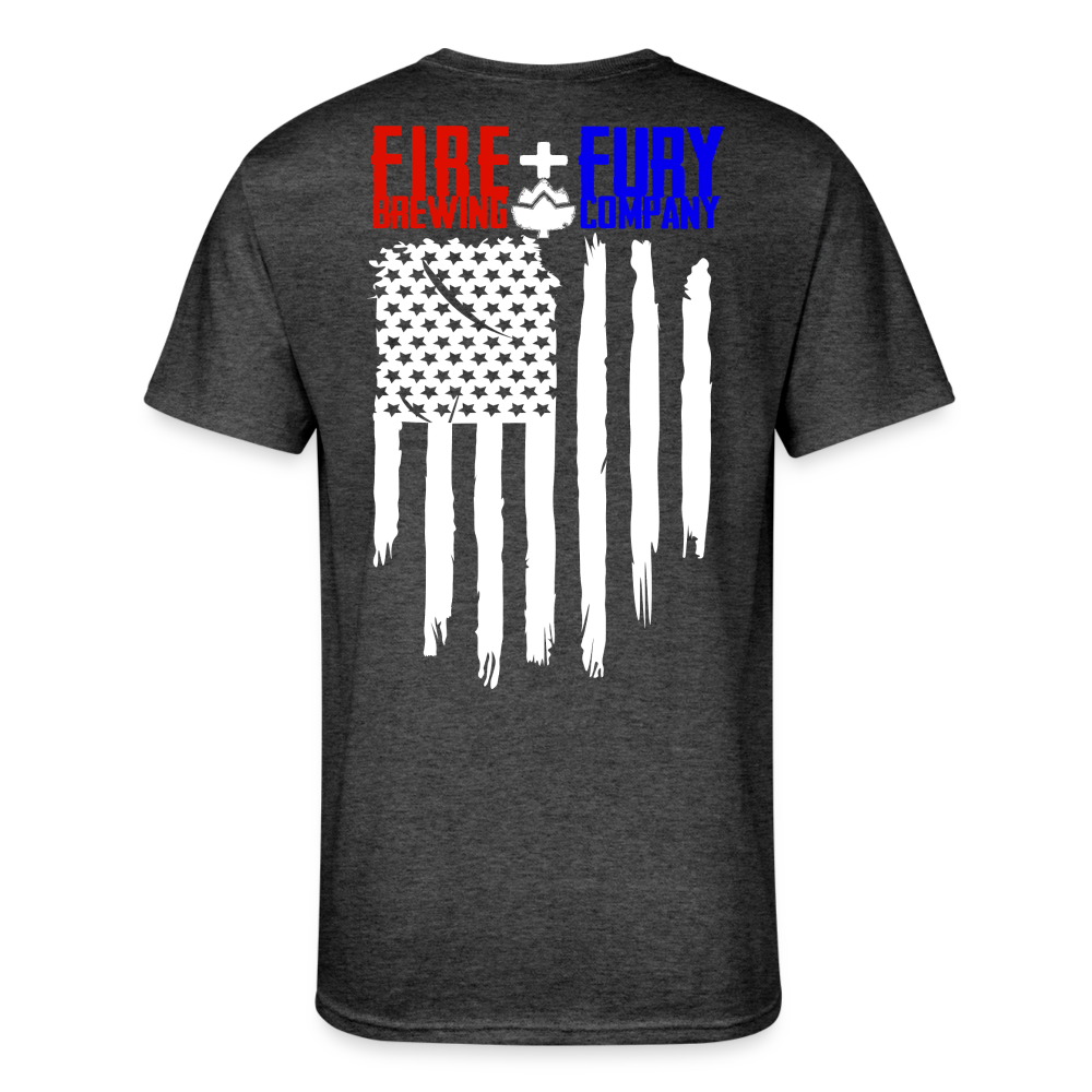 Fire + Fury RWB Wd Men’s 50/50 T-Shirt - heather black
