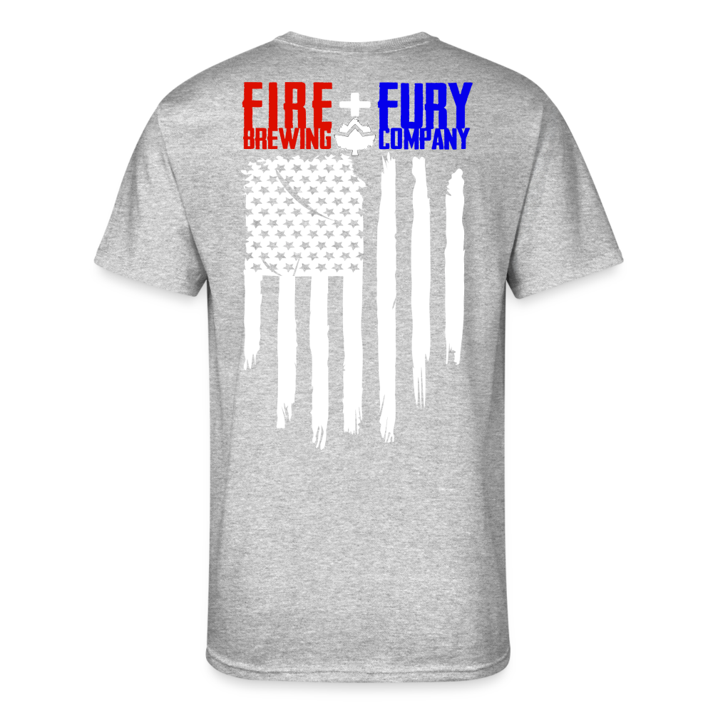 Fire + Fury RWB Wd Men’s 50/50 T-Shirt - heather gray