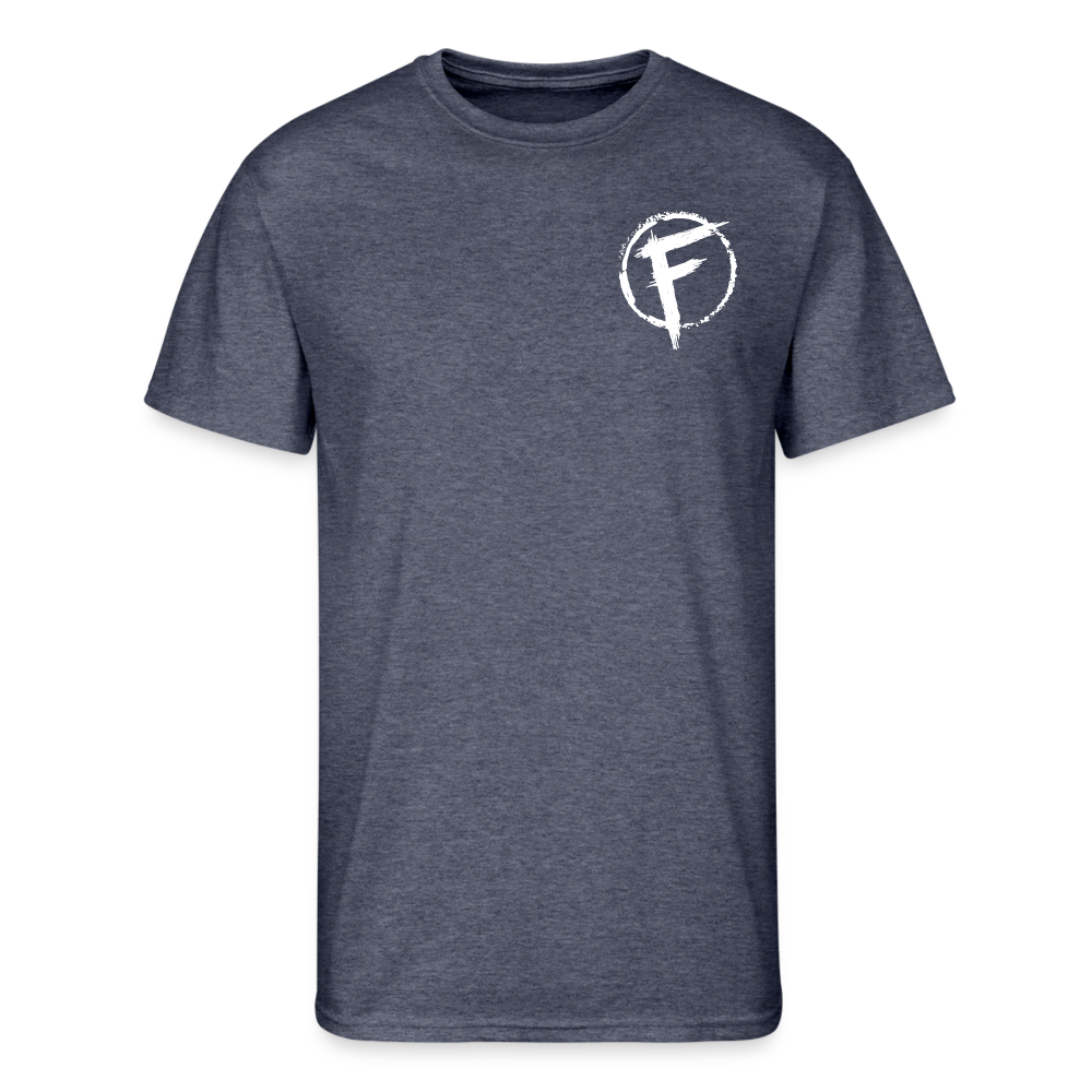 Fire + Fury RWB Wd Men’s 50/50 T-Shirt - navy heather