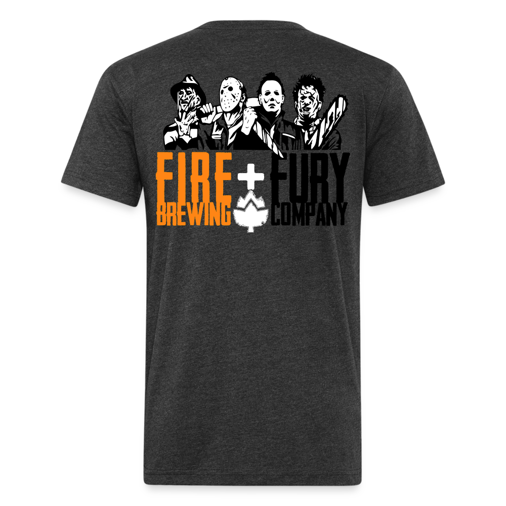 Fire + Fury Murder Group Fitted Cotton/Poly T-Shirt by Next Level - heather black