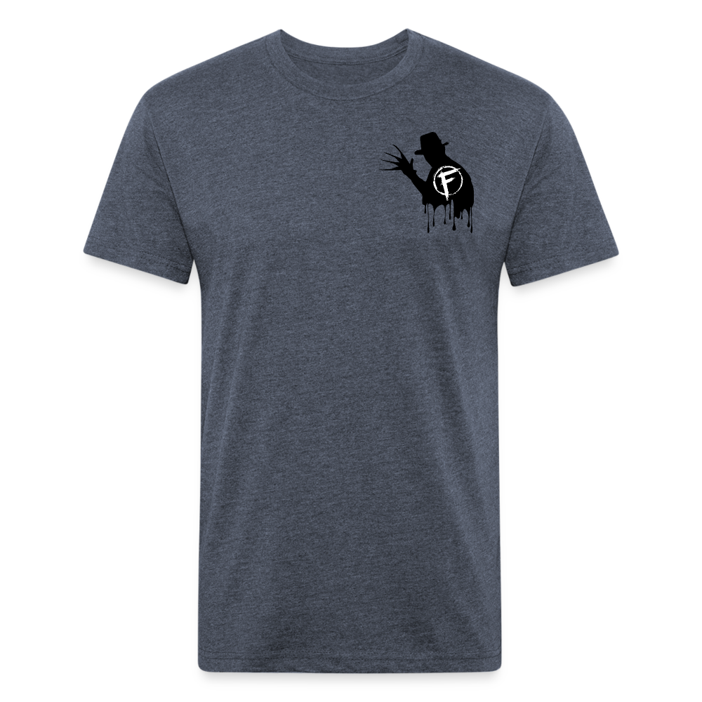 Fire + Fury Murder Group Fitted Cotton/Poly T-Shirt by Next Level - heather navy