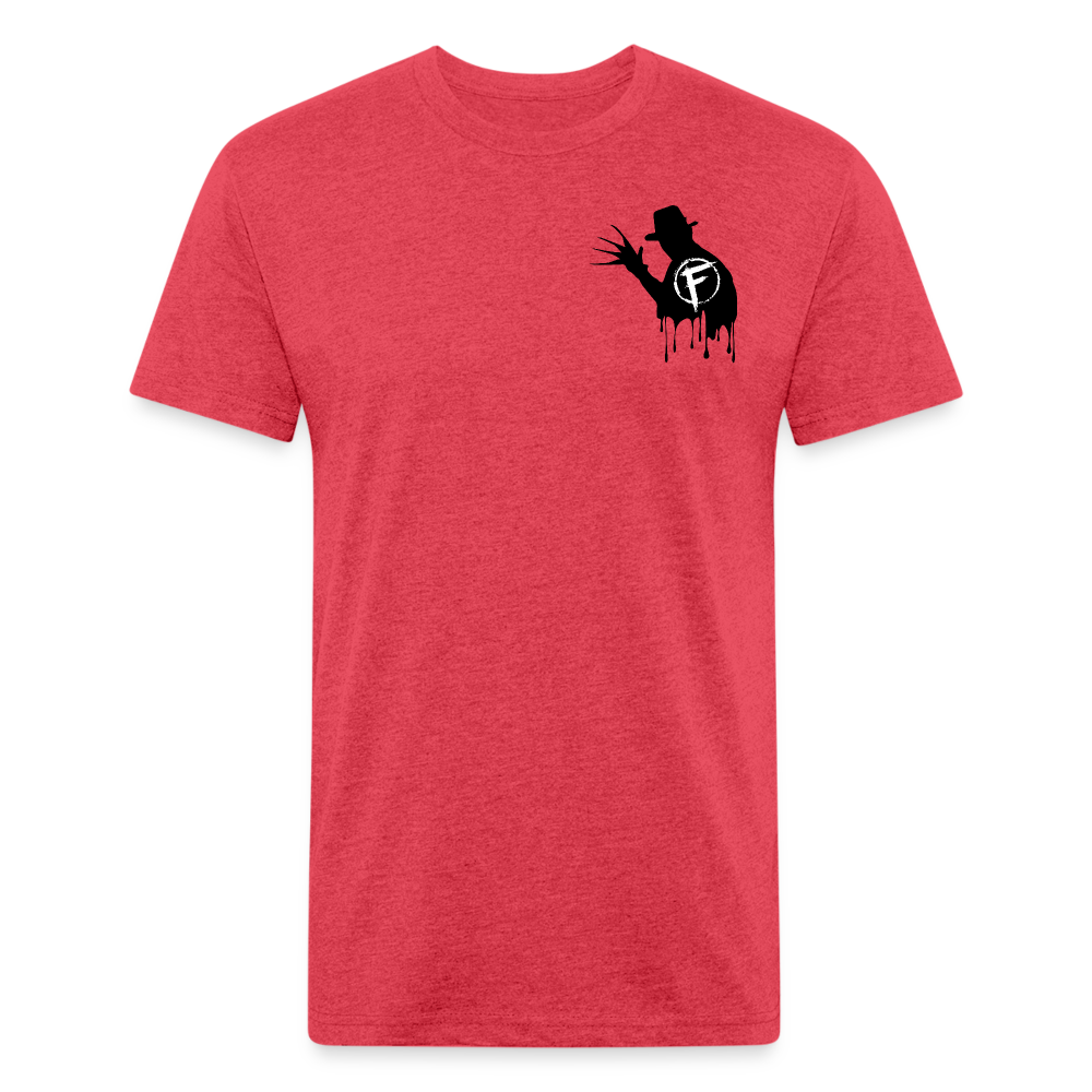Fire + Fury Murder Group Fitted Cotton/Poly T-Shirt by Next Level - heather red