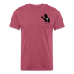 Fire + Fury Murder Group Fitted Cotton/Poly T-Shirt by Next Level - heather burgundy