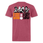 Fire + Fury Murder Group Fitted Cotton/Poly T-Shirt by Next Level - heather burgundy