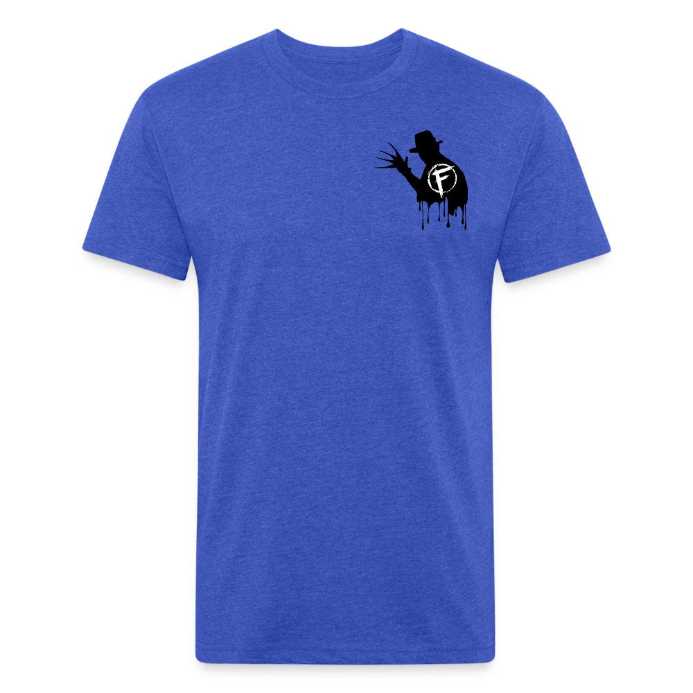 Fire + Fury Murder Group Fitted Cotton/Poly T-Shirt by Next Level - heather royal