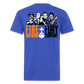 Fire + Fury Murder Group Fitted Cotton/Poly T-Shirt by Next Level - heather royal