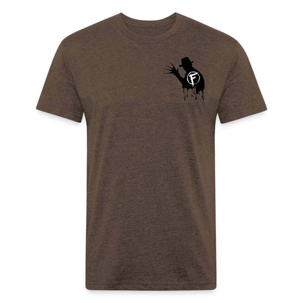 Fire + Fury Murder Group Fitted Cotton/Poly T-Shirt by Next Level - heather espresso