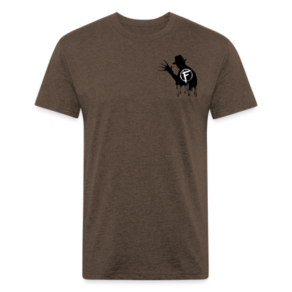 Fire + Fury Murder Group Fitted Cotton/Poly T-Shirt by Next Level - heather espresso