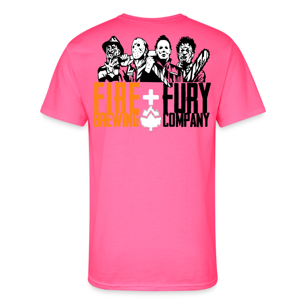 Fire + Fury Hallow Murder Crew **Men’s 50/50 T-Shirt - neon pink