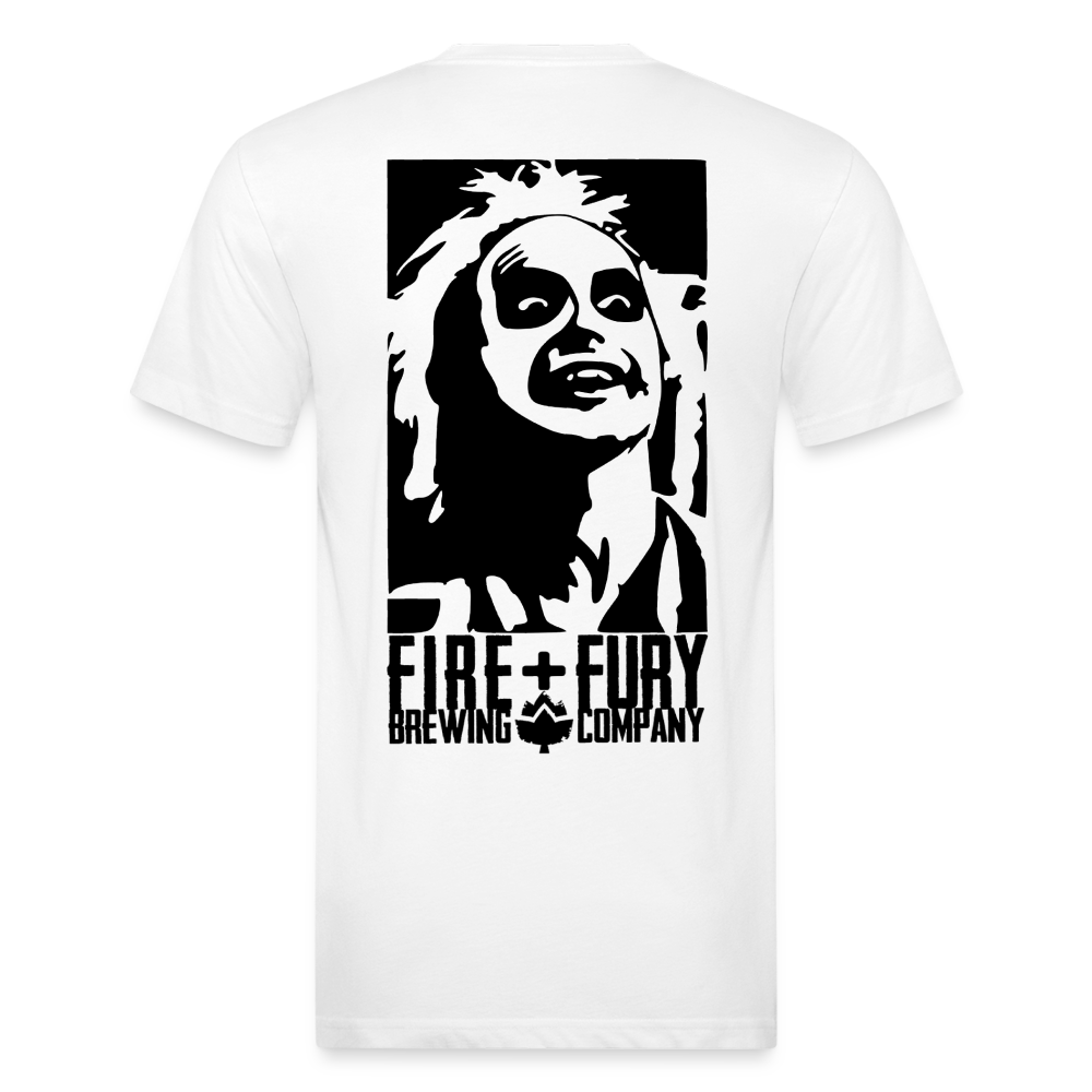 Fire + Fury Beetle Final**Fitted Cotton/Poly T-Shirt by Next Level - white