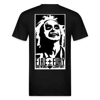 Fire + Fury Beetle Final**Fitted Cotton/Poly T-Shirt by Next Level - black