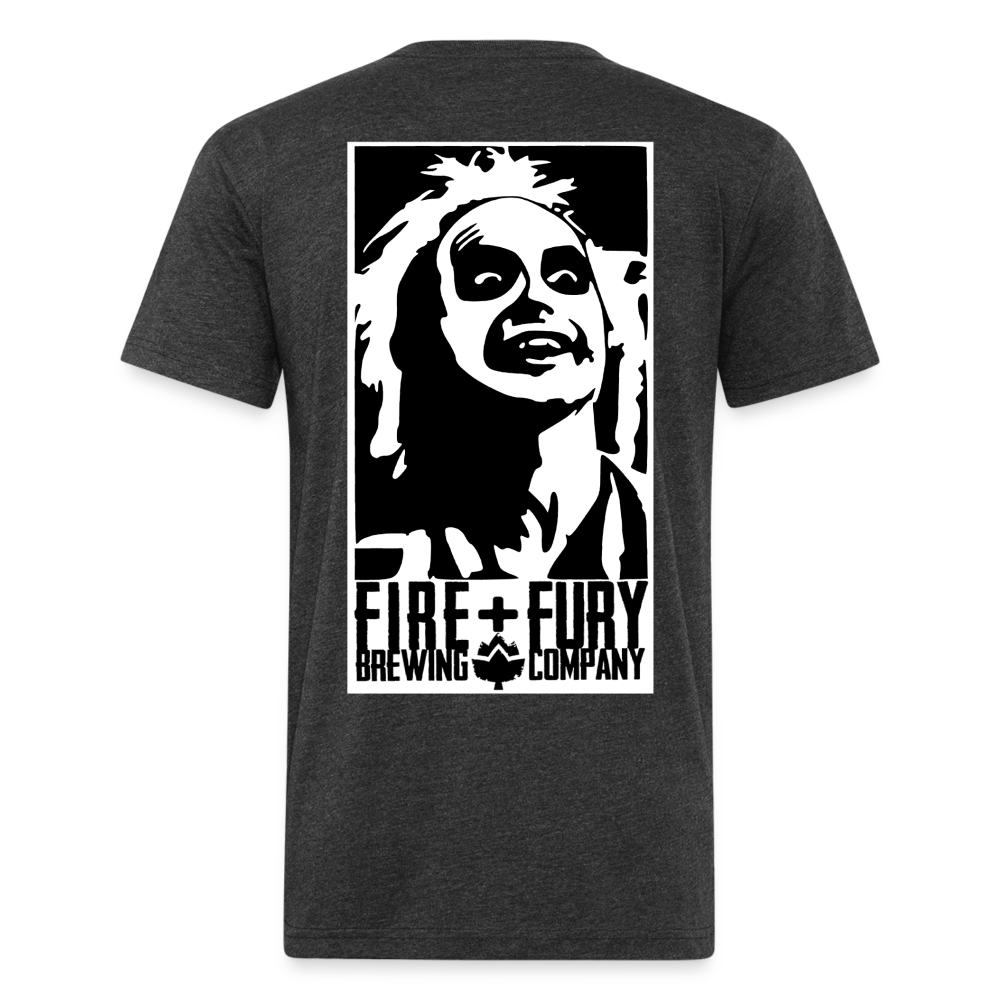 Fire + Fury Beetle Final**Fitted Cotton/Poly T-Shirt by Next Level - heather black