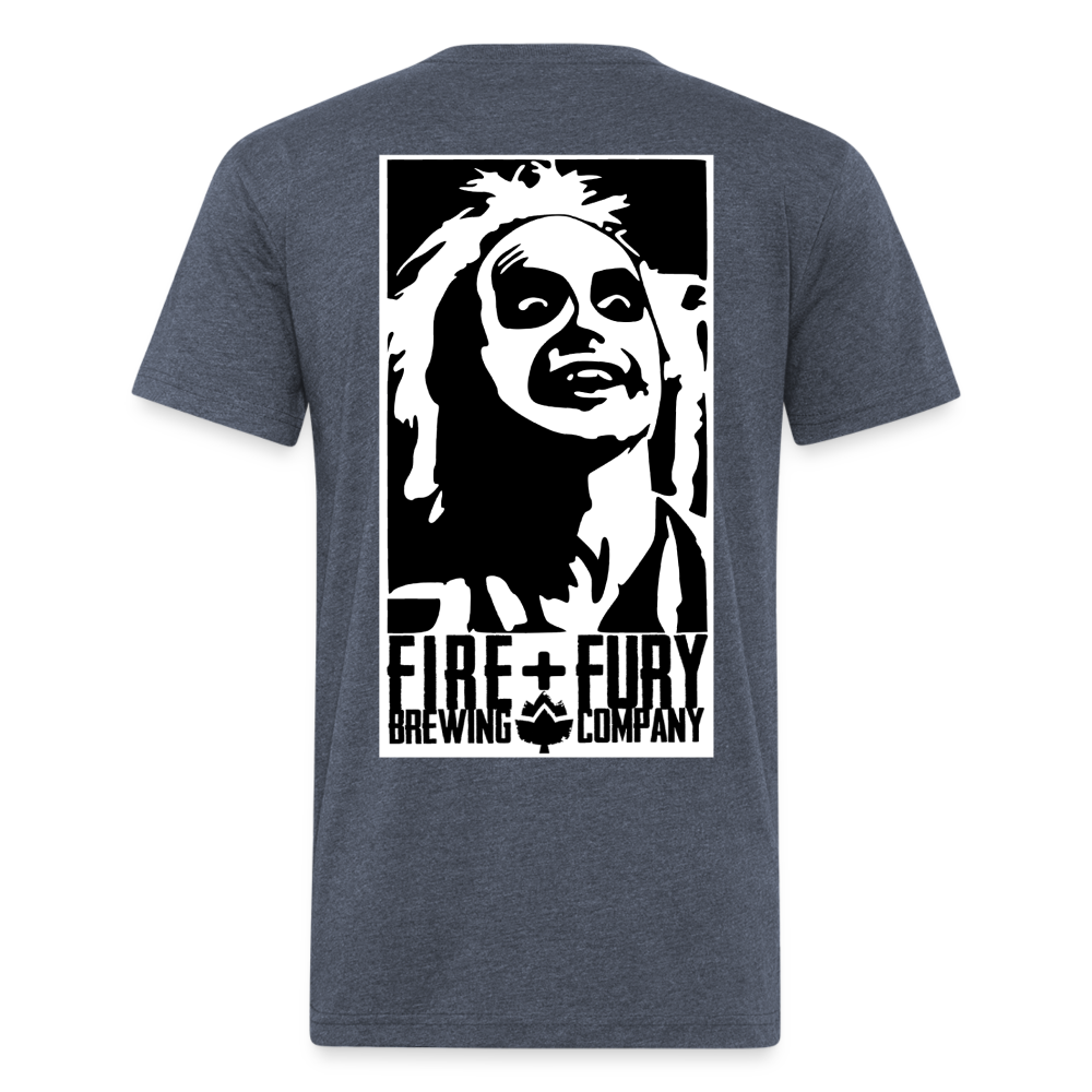 Fire + Fury Beetle Final**Fitted Cotton/Poly T-Shirt by Next Level - heather navy