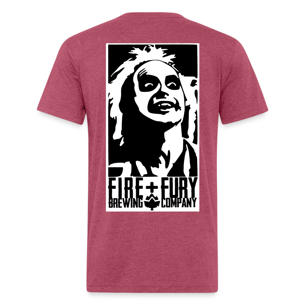 Fire + Fury Beetle Final**Fitted Cotton/Poly T-Shirt by Next Level - heather burgundy