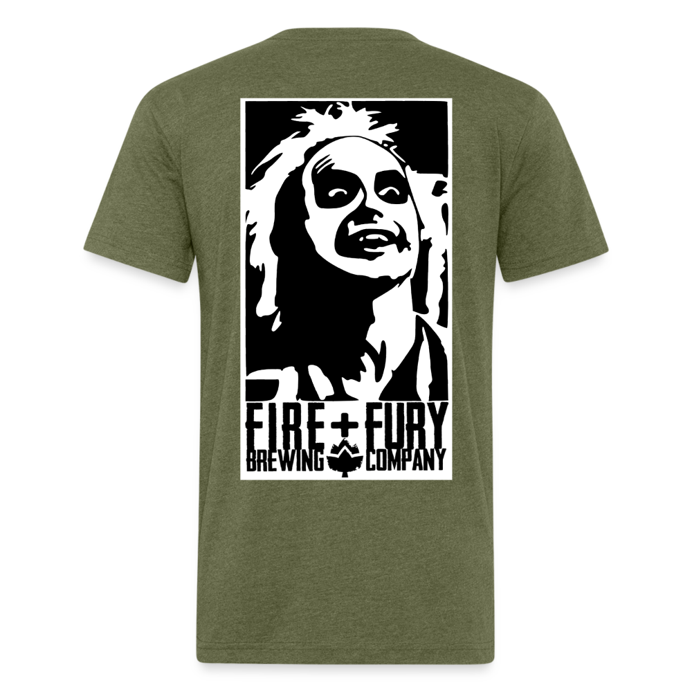 Fire + Fury Beetle Final**Fitted Cotton/Poly T-Shirt by Next Level - heather military green