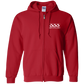 333 Printing Pro G186 Embroidered Zip Up Hooded Sweatshirt
