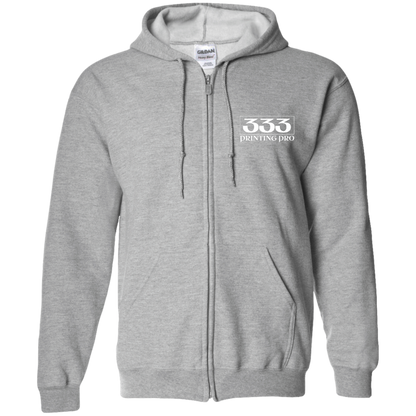 333 Printing Pro G186 Embroidered Zip Up Hooded Sweatshirt