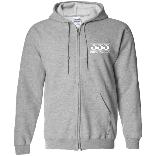 333 Printing Pro G186 Embroidered Zip Up Hooded Sweatshirt