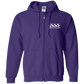 333 Printing Pro G186 Embroidered Zip Up Hooded Sweatshirt
