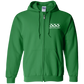 333 Printing Pro G186 Embroidered Zip Up Hooded Sweatshirt