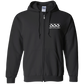 333 Printing Pro G186 Embroidered Zip Up Hooded Sweatshirt