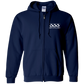 333 Printing Pro G186 Embroidered Zip Up Hooded Sweatshirt