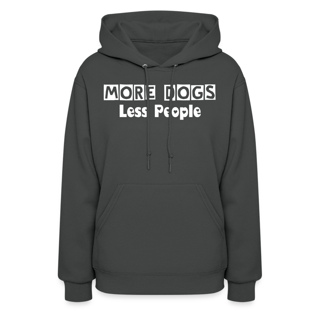 More Dogs Less People Women's Hoodie - asphalt