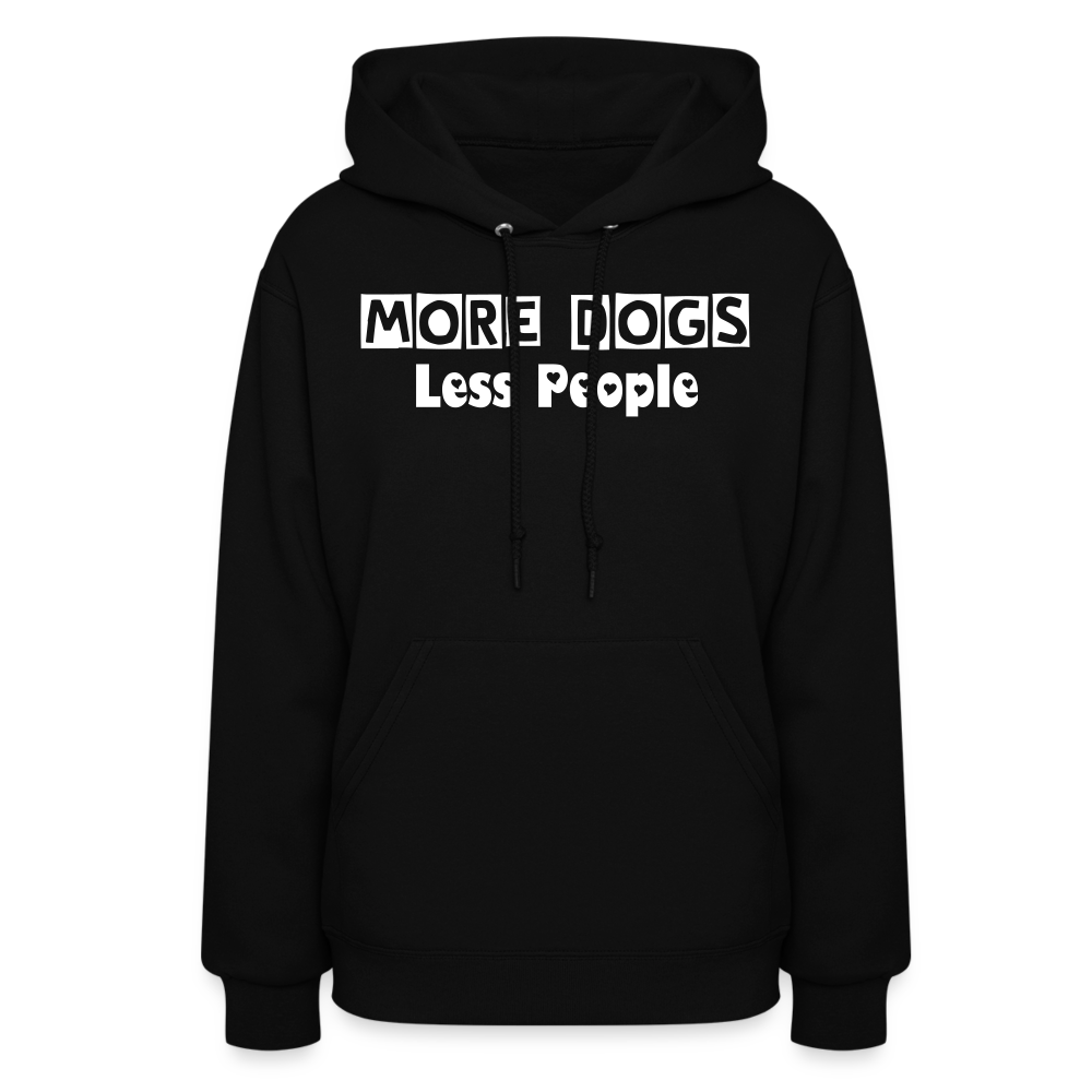 More Dogs Less People Women's Hoodie - black