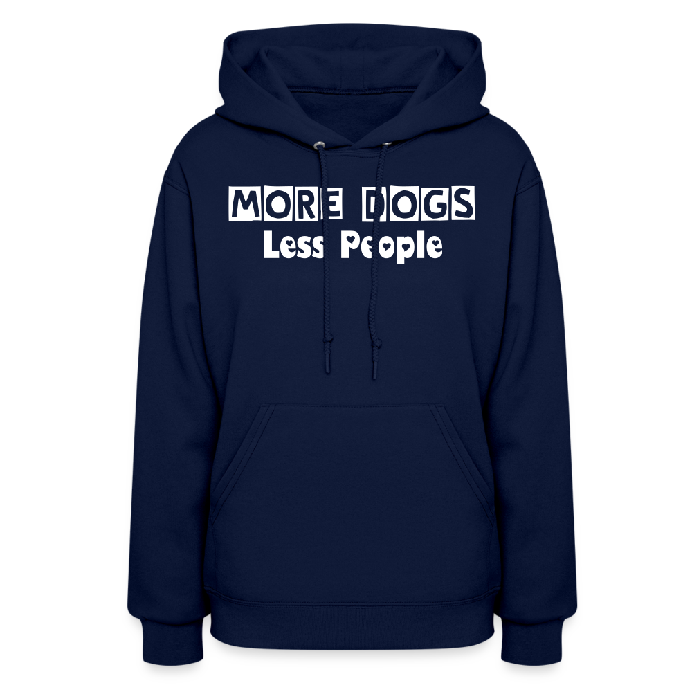 More Dogs Less People Women's Hoodie - navy
