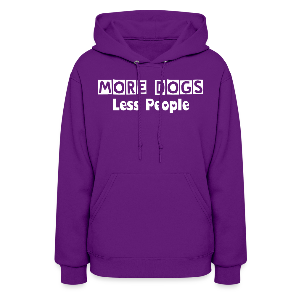 More Dogs Less People Women's Hoodie - purple