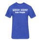 More Dogs Less People Fitted Cotton/Poly T-Shirt by Next Level - heather royal