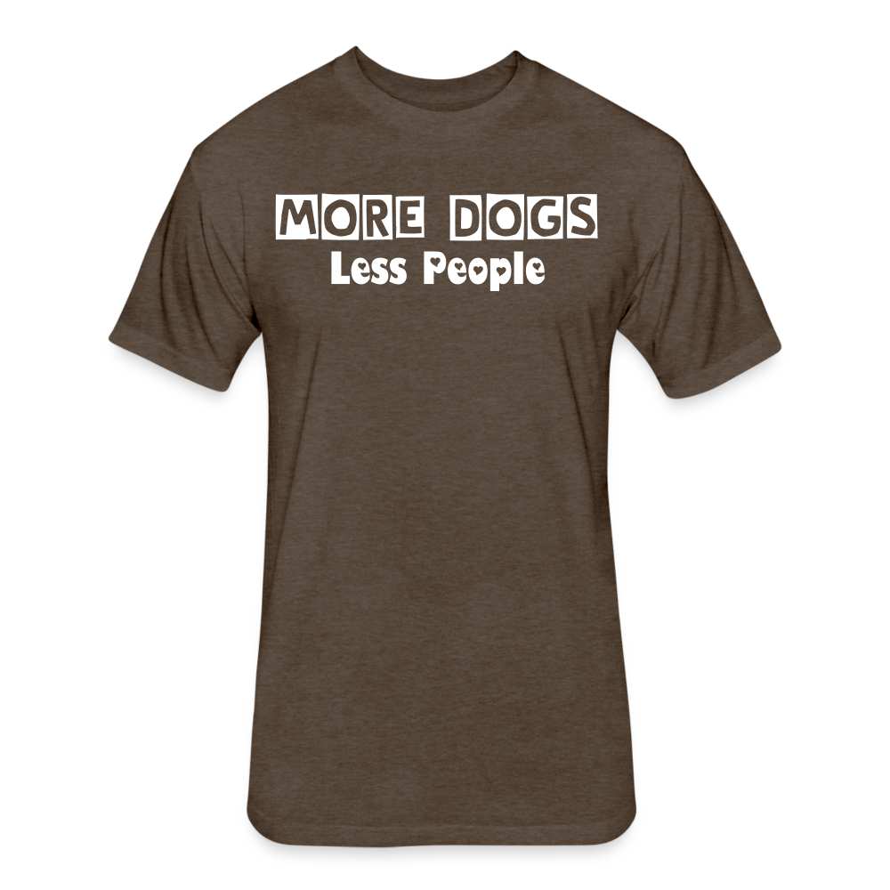 More Dogs Less People Fitted Cotton/Poly T-Shirt by Next Level - heather espresso