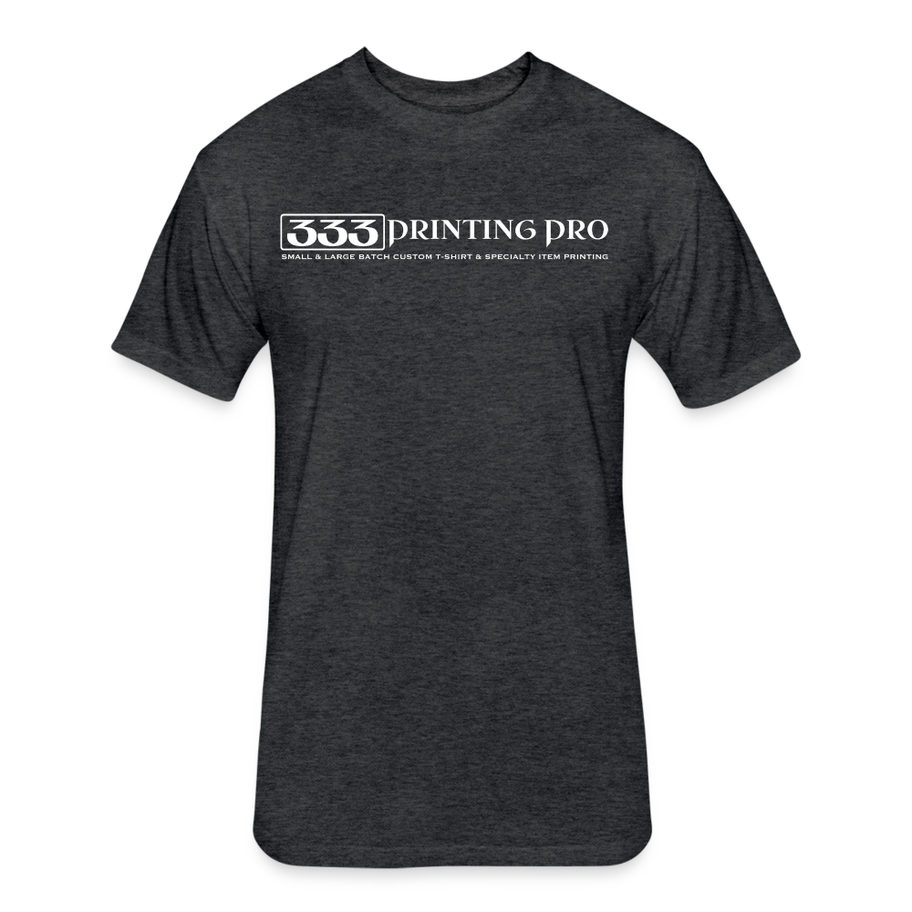 Fitted Cotton/Poly T-Shirt by Next Level - heather black