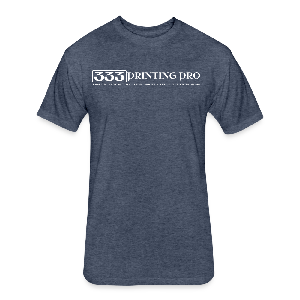 Fitted Cotton/Poly T-Shirt by Next Level - heather navy