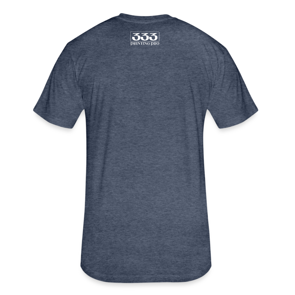 Fitted Cotton/Poly T-Shirt by Next Level - heather navy