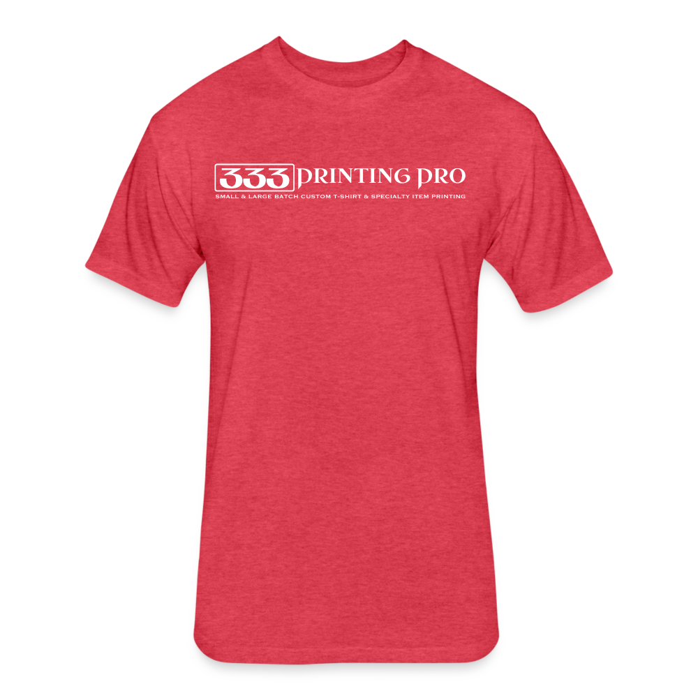 Fitted Cotton/Poly T-Shirt by Next Level - heather red