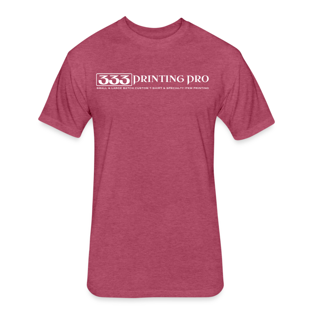 Fitted Cotton/Poly T-Shirt by Next Level - heather burgundy