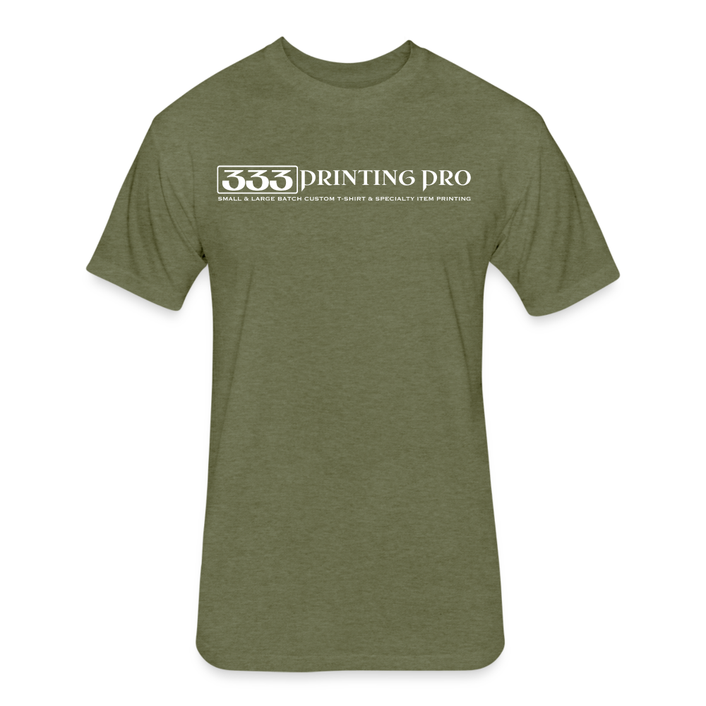 Fitted Cotton/Poly T-Shirt by Next Level - heather military green